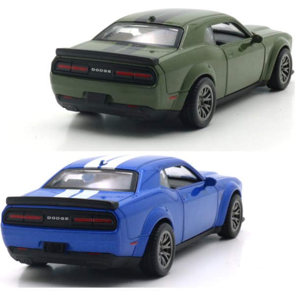 Фото - Колекційний легковий транспорт TechnoDrive DODGE CHALLENGER SRT JAILBREAK 2022 (синій, зелений) в асортименті (250949)